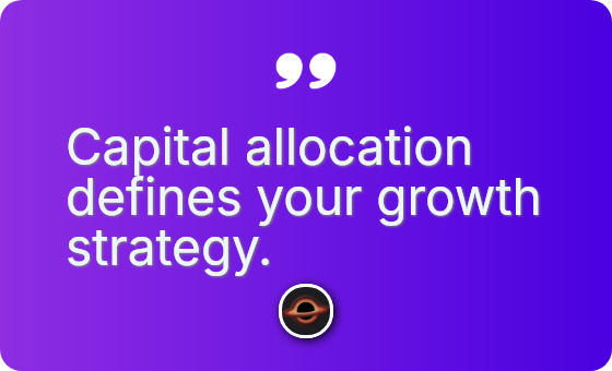 Buybacks reduce the total share count.