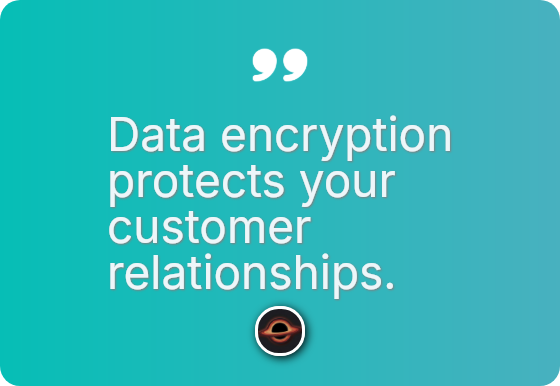 Data encryption protects your customer relationships.