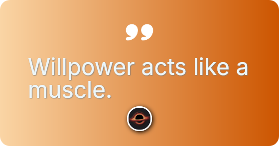 Willpower acts like a muscle.