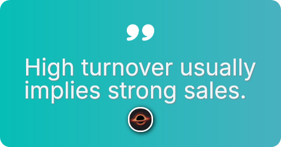 Inventory on a shelf is frozen cash.