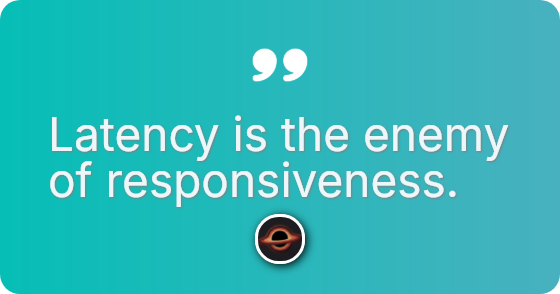 High latency creates blind spots.