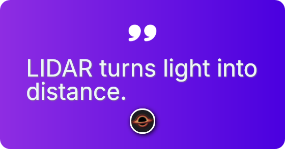 LIDAR provides definitive depth data.