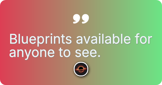 Blueprints available for anyone to see.