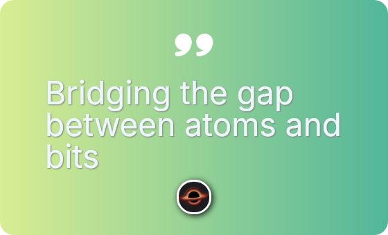 Bridging the gap between atoms and bits